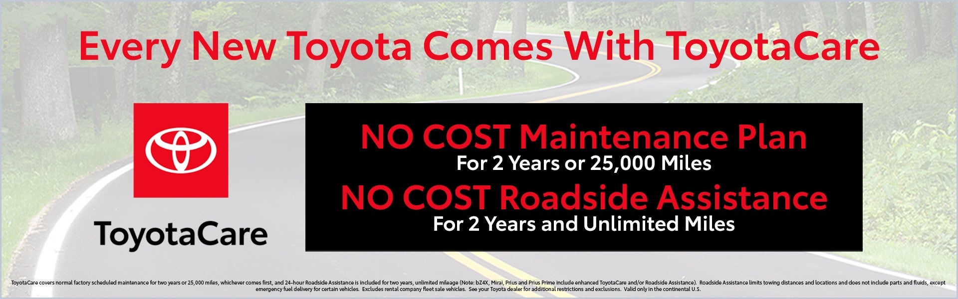 NO COST MAINTENANCE PLAN